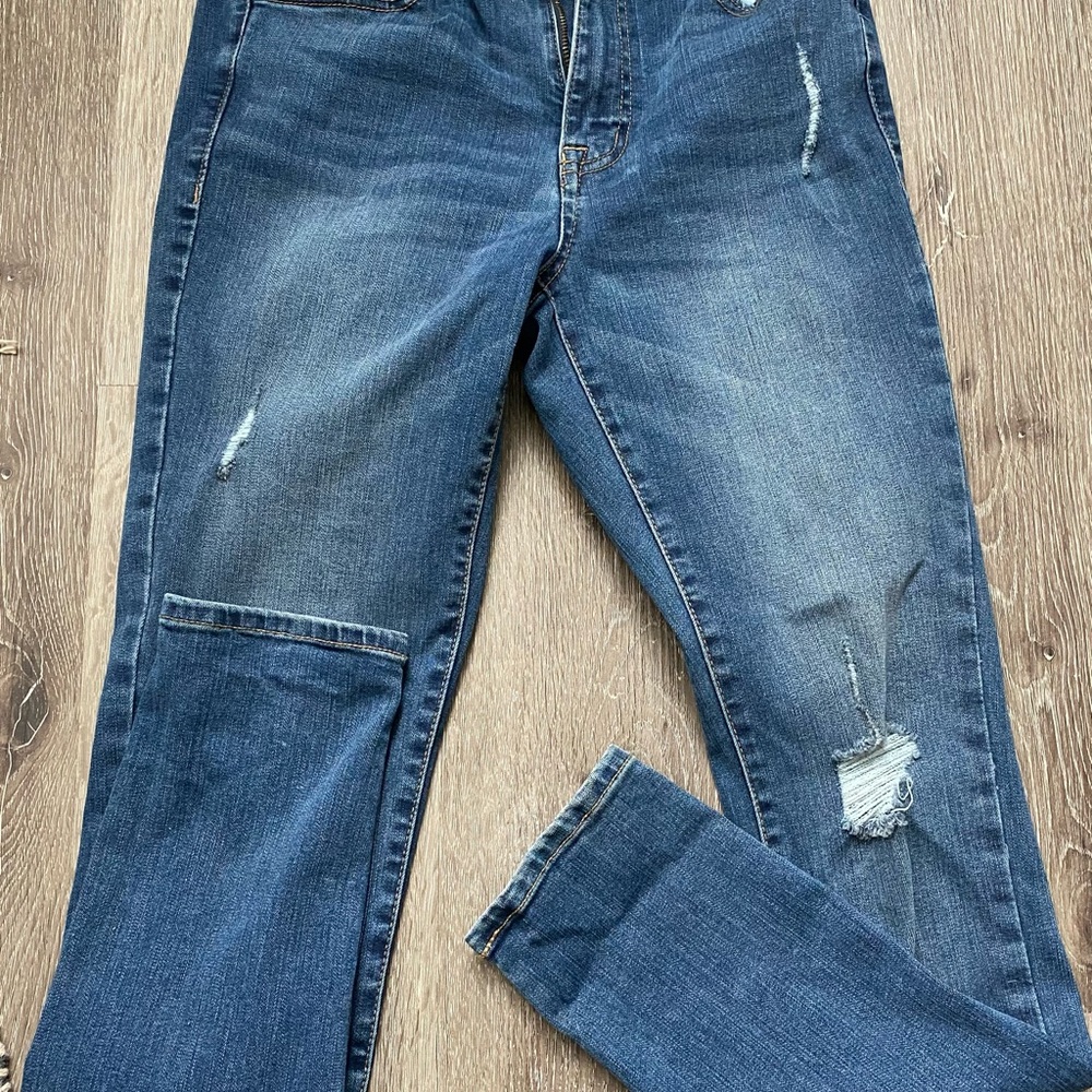 Aeropostale High Rise Blue Distressed Jeans